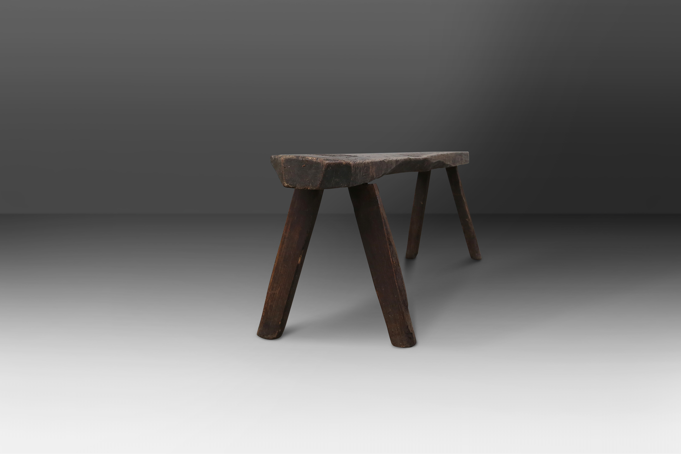 Rustic wooden bench Ca.1860thumbnail